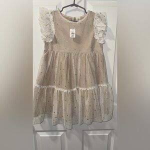 GAP Gold Starry Tulle Dress NWT Size5